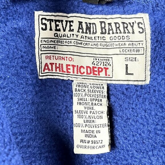 Steve & Barry's Blue and Black Winter Coat Size Large - Picture 3 of 3